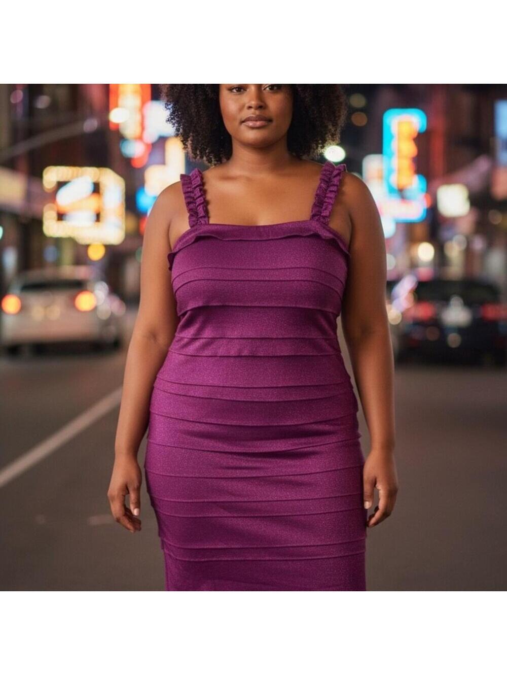 Signature by Sangria Deep Purple Attire
